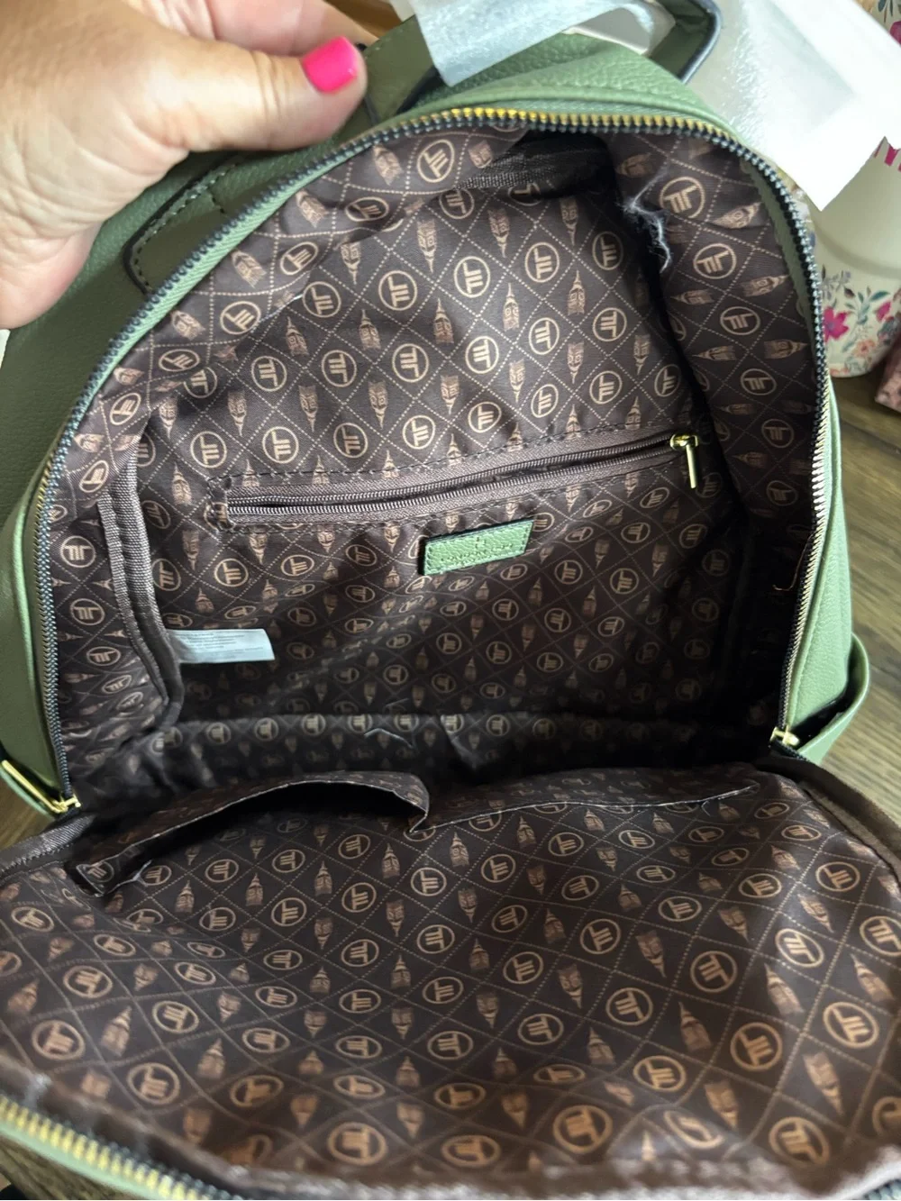 London Fog Olive Green Backpack